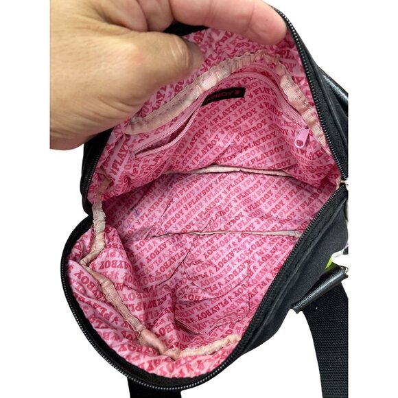 Playboy vintage Multicolor Canvas Faux Leather Shoulder Handbag SKU 9227 - Picture 13 of 16